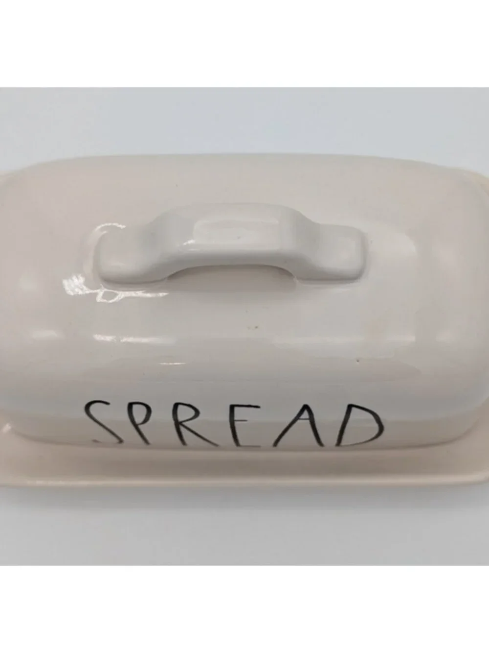 Rae Dunn Spread Butter Dish with Lid Ceramic Artisan Collection Magenta